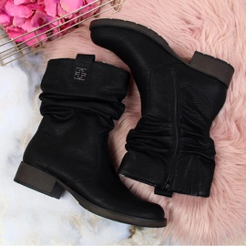 Botas negras de mujer con aislamiento de lana Rieker Z9583 negro 11