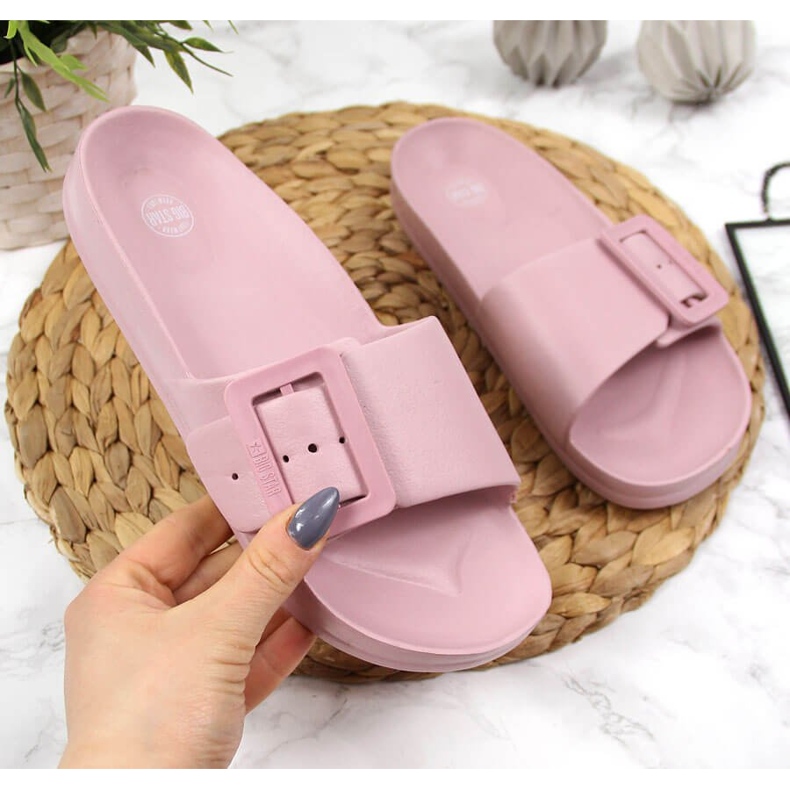Chanclas de playa mujer rosa espuma Big Star FF274A387 rosado 2