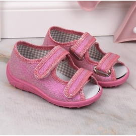 Zapatillas casa niña, sandalias de estar por casa rosa brillante Nazo rosado 8