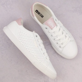 Zapatillas bajas de piel ecológica, blanco Big Star HH274073 2