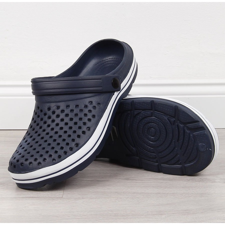 News Zapatillas casa caladas hombre foam azul marino 2