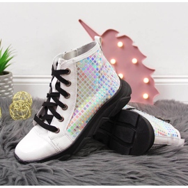 Botas niña holográficas blancas Kornecki 6814 blanco 3