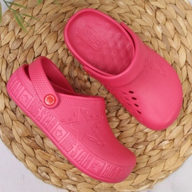 Pantuflas mujer rosa kroks rosa Big Star II275007 rosado 4