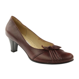 Zapatos de Salón PEES de Cuero Marrón 1