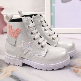 Botas niña Potocki plata insuladas plata brillo 3