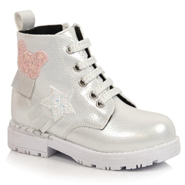 Botas niña Potocki plata insuladas plata brillo 1