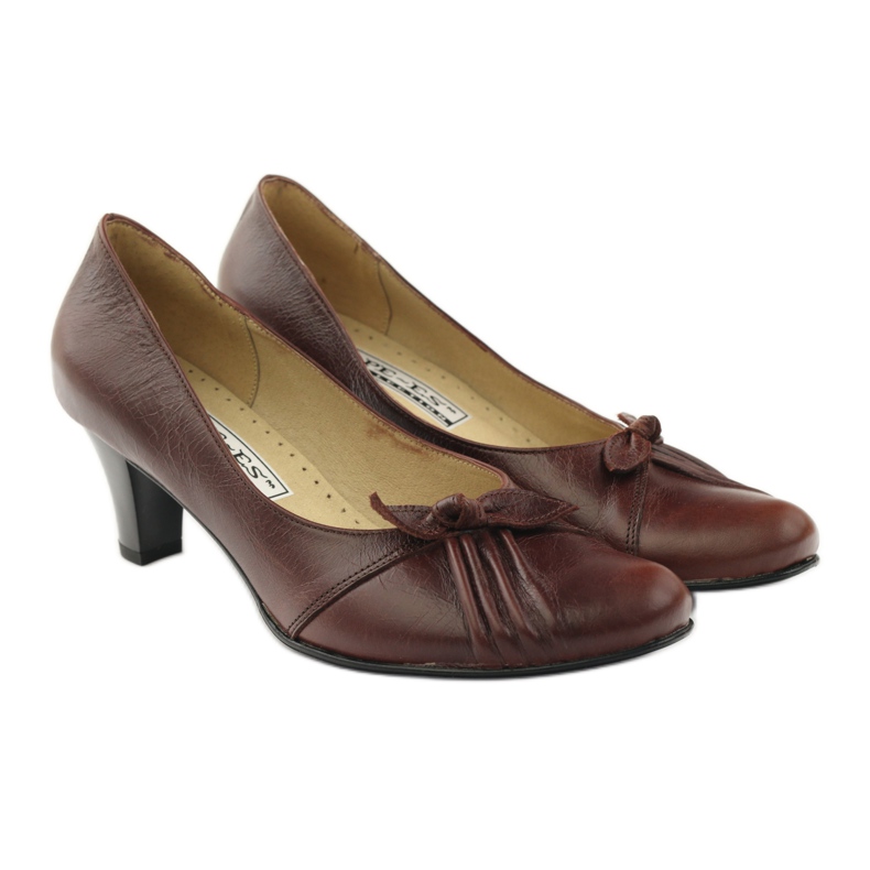 Zapatos de Salón PEES de Cuero Marrón 4