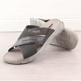 Cómodas zapatillas de hombre grises Rieker 25289-45 4