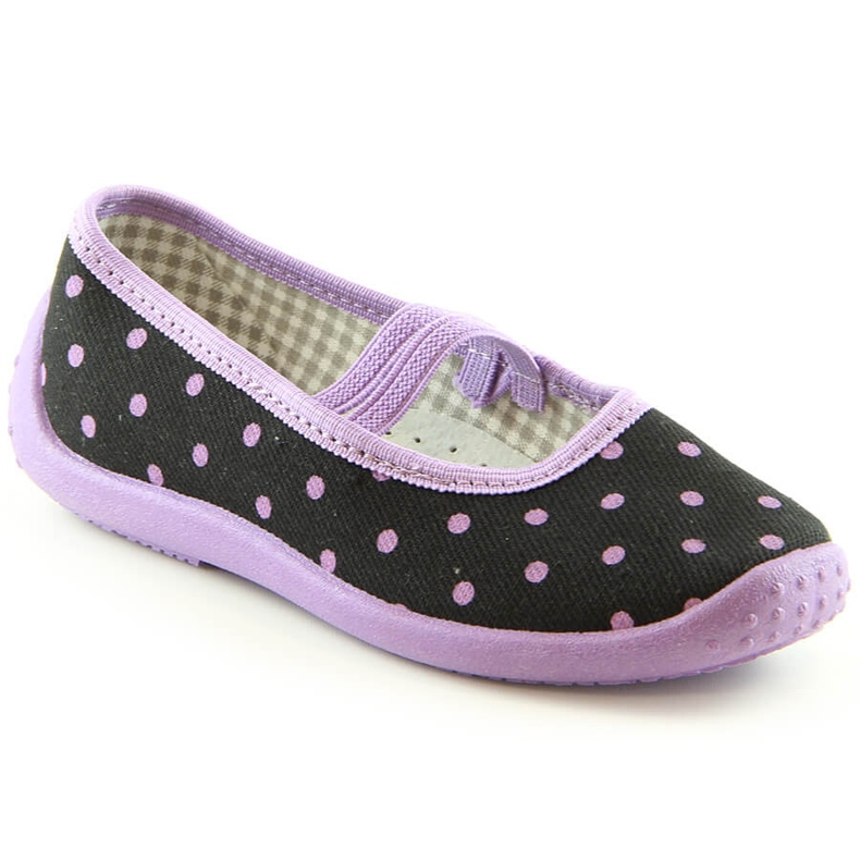 Bailarinas para niña para jardín de infantes y escuela slip-on Nazo N006ABW negro 2