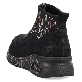 Botines para mujer zapatillas deportivas con cremallera negro Rieker M4953-00 1 Botines para mujer zapatillas deportivas con cremallera negro Rieker M4953-00 1