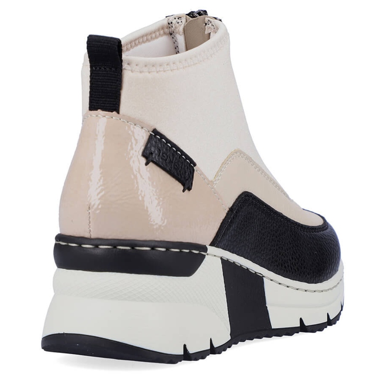 Sneakers mujer botines beige Rieker N6352-60 1