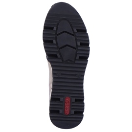Sneakers mujer botines beige Rieker N6352-60 6