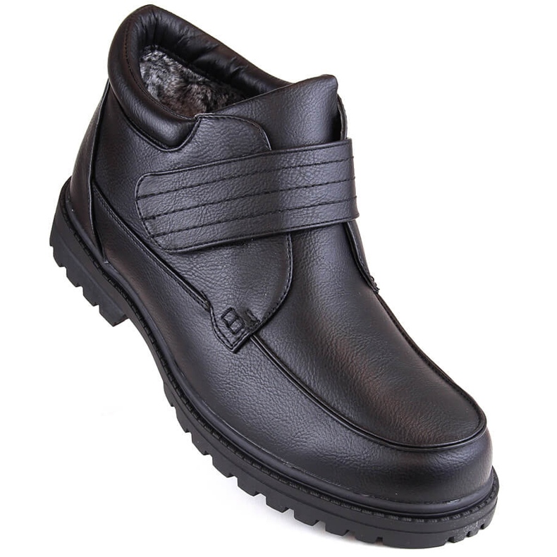 Atletico Botas aislantes con velcro para hombre, negras Man's Style WS-004 negro 1