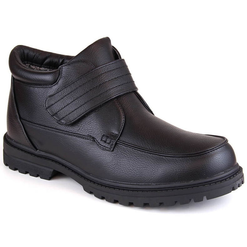 Atletico Botas aislantes con velcro para hombre, negras Man's Style WS-004 negro 2
