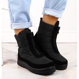 Botas de nieve de mujer con aislamiento y cremallera negras T.Sokolski Z23-348 negro 4
