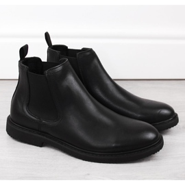 Botines de hombre de piel, aislantes, negros T.Sokolski Z23-314 3