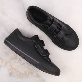 Zapatillas deportivas para niños fabricadas en piel ecológica con velcro, negro Big Star LL374073 4