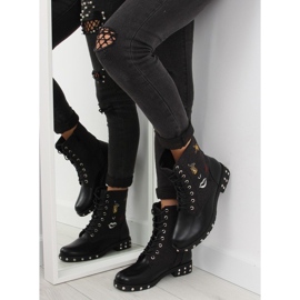 Botas negras con parte superior de fieltro. negro 5
