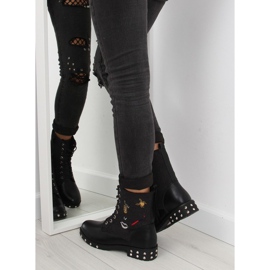 Botas negras con parte superior de fieltro. negro 7