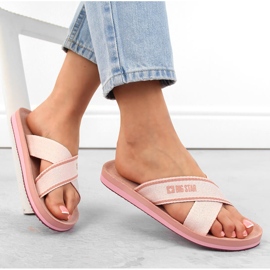 Chanclas playa piscina mujer rosa Big Star NN274A058 rosado 6