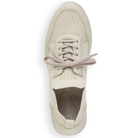 Deportivas mujer cómodas cuña beige Remonte D2406-60 3
