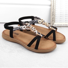 Sandalias planas cómodas de mujer negras Artiker 54C1334 negro 6