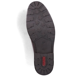 Zapatos de hombre cómodos de piel con banda elástica, marrón, Rieker 15320-25 13