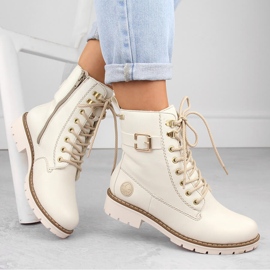 Botas de trabajo blancas impermeables de mujer Rieker Y9126-80 blanco 6