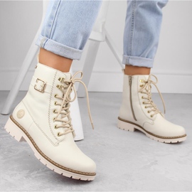 Botas de trabajo blancas impermeables de mujer Rieker Y9126-80 blanco 7