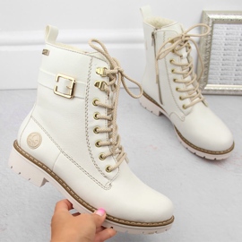 Botas de trabajo blancas impermeables de mujer Rieker Y9126-80 blanco 4