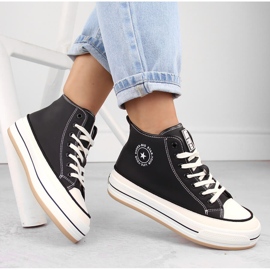 Zapatillas de mujer con plataforma, ligeramente aislantes, negras Big Star OO274062 negro 4