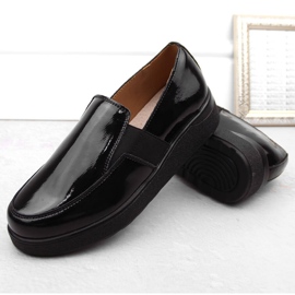 Zapatos slip-on de mujer de piel charol negro T.Sokolski J24-440 5