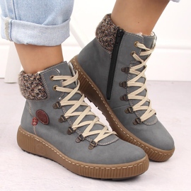 Botines aislantes de mujer, azul, Rieker Z6648-14 14