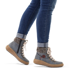 Botines aislantes de mujer, azul, Rieker Z6648-14 6