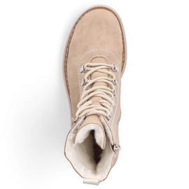 Botas aislantes de mujer, beige, Rieker 72643-60 1 Botas aislantes de mujer, beige, Rieker 72643-60 1