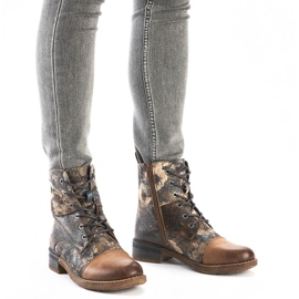 Botas de mujer, botas aislantes e impermeables Rieker 94611-90 marrón 5