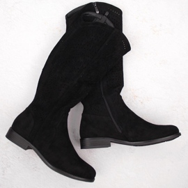 Botas caladas de ante negro S.Barski HY66-150 1