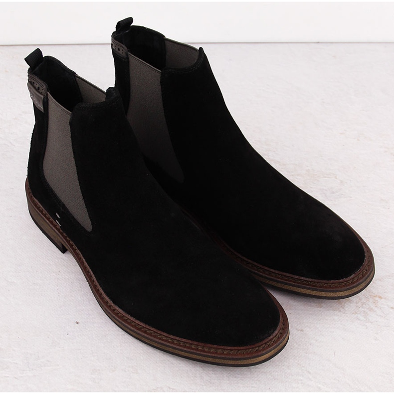 Botas Chelsea hombre piel negra Big Star OO174154 negro 2