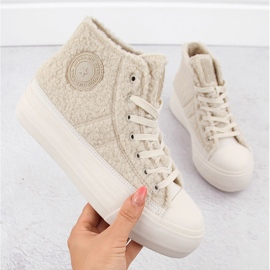 Zapatillas aislantes de piel de oveja beige Big Star OO274A444 4