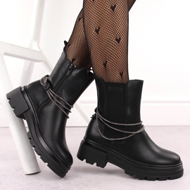 Botas Chelsea mujer piel negro Big Star 4