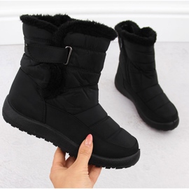 Botas de nieve de mujer Filo Donna Z24-50 negras con pelo negro 1