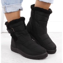 Botas de nieve de mujer Filo Donna Z24-50 negras con pelo negro 6