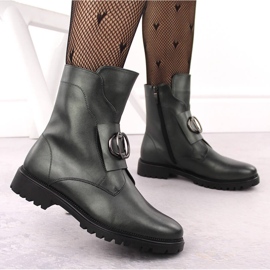 Botas aislantes de mujer con decoración, verde Potocki 12441 5