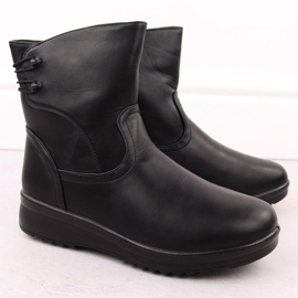 Botas de mujer cómodas y aislantes negras Potocki 90314 negro 2