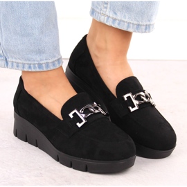 Zapatos cuña mujer negros Potocki 12490 6
