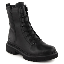 Botas de trabajo para mujer con aislamiento de piel, color negro Remonte D1W76-00 6