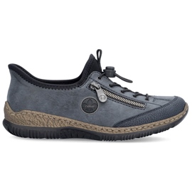 Zapatos slip-on mujer azul marino Rieker N3267-14 6