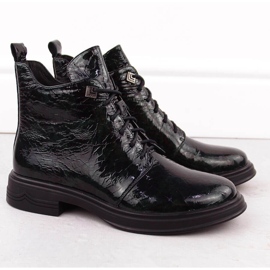 Botines mujer charol verde D&amp;A S.Barski Colección Premium LZ42-042 3