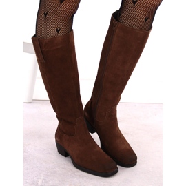 Botas cowboy de mujer en piel marrón de Sergio Leone KZ268 5