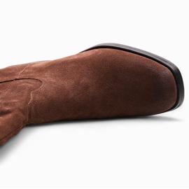 Botas cowboy de mujer en piel marrón de Sergio Leone KZ268 13